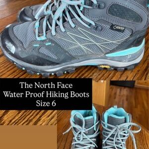 The North Face Women's Black and Blue Hiking Boots